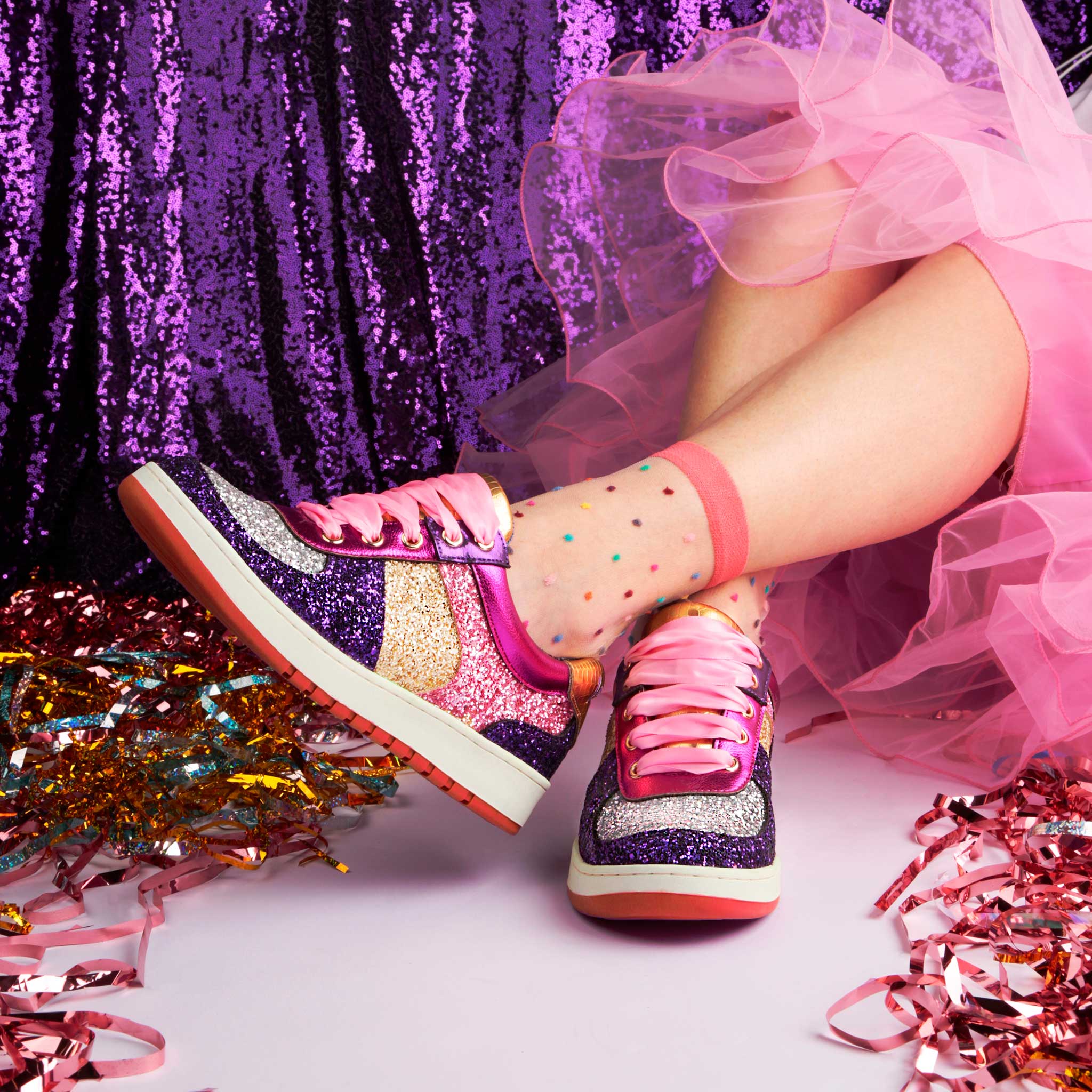 Women's glitter sneakers hotsell