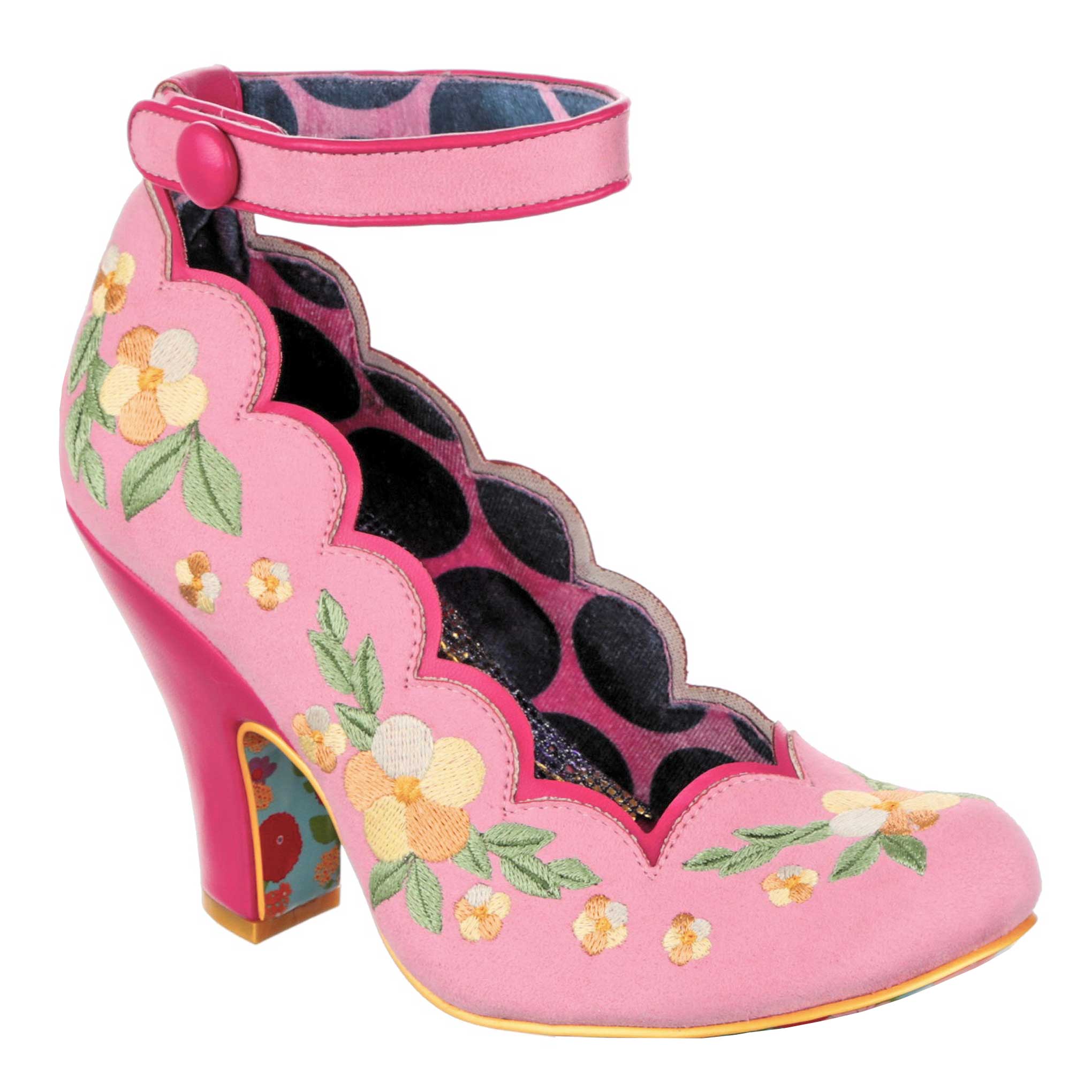 Fleur De Leaf, Pink Embroidered Heels