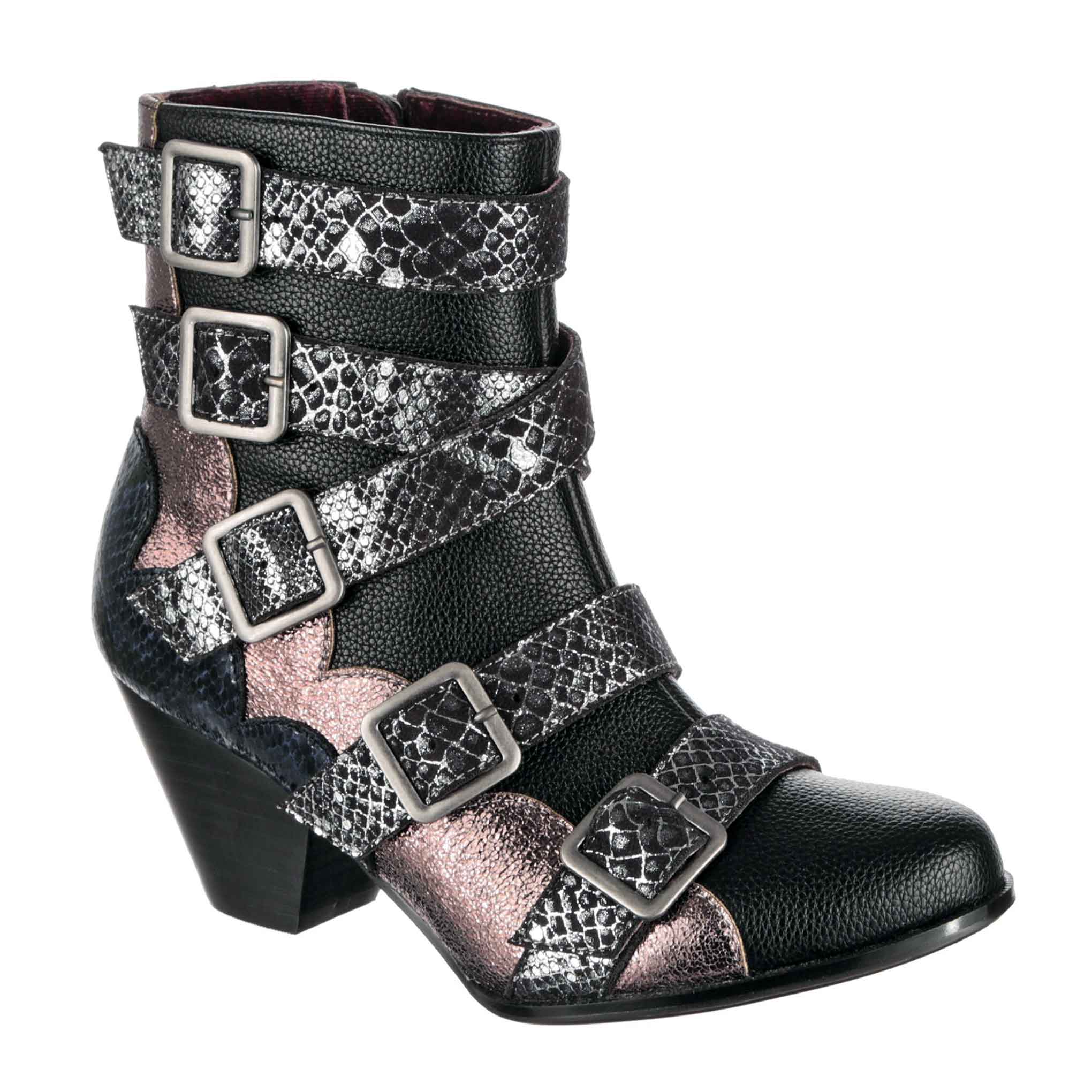 Seal The Deal Cuban Heeled Ankle Boots Irregular Choice