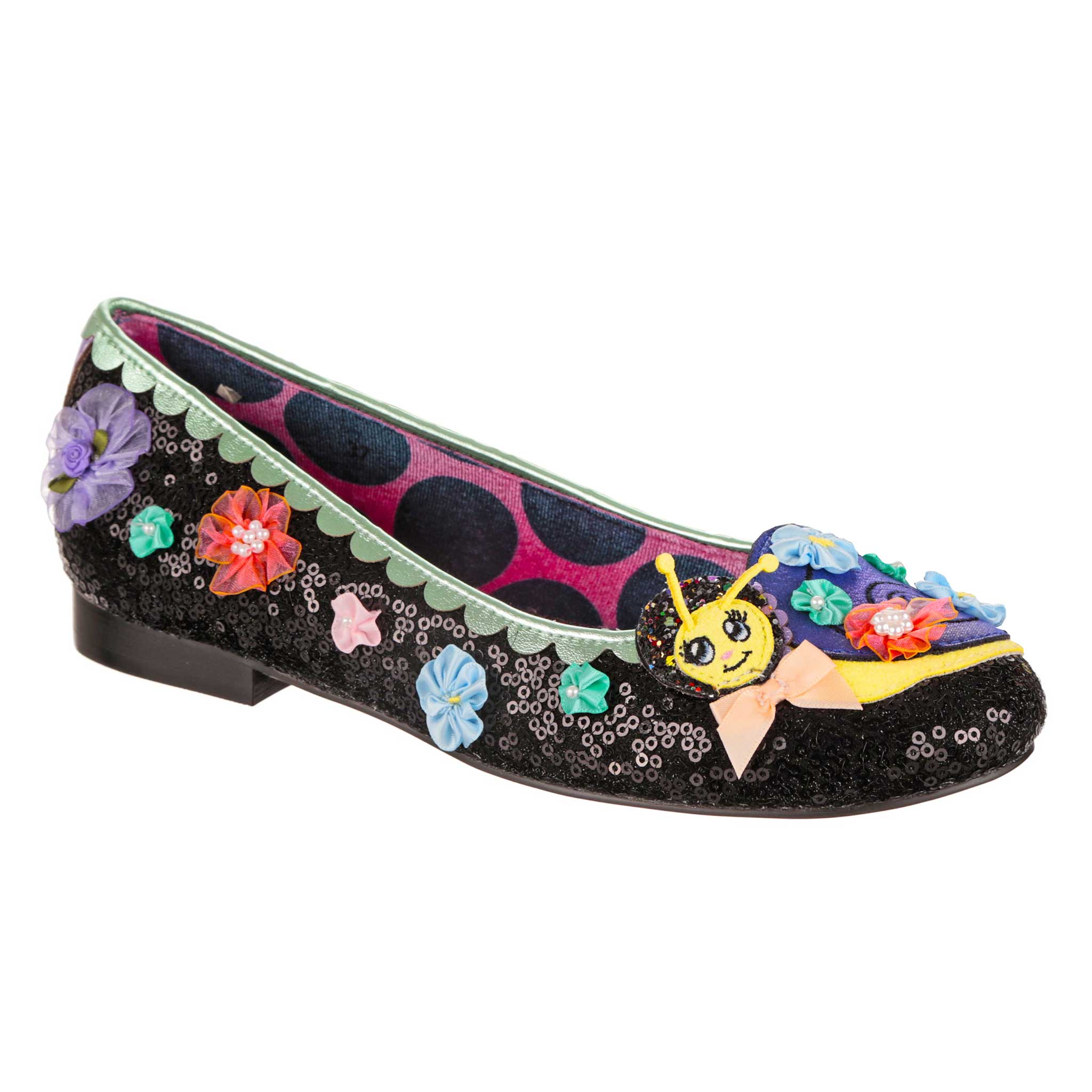 Slow And Steady Black Flat Shoes Irregular Choice