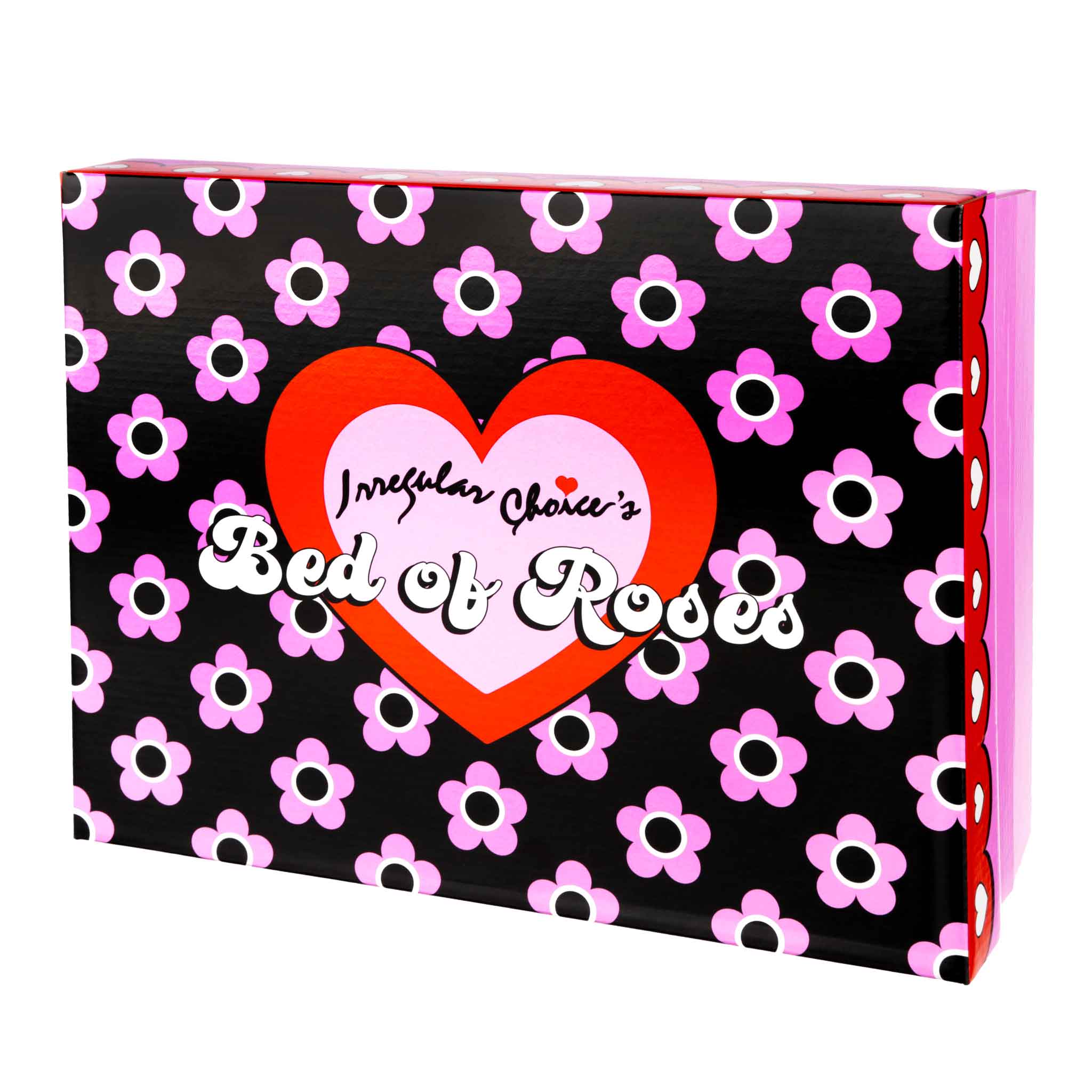 Irregular Choice shoe box with Bed of Roses logo on