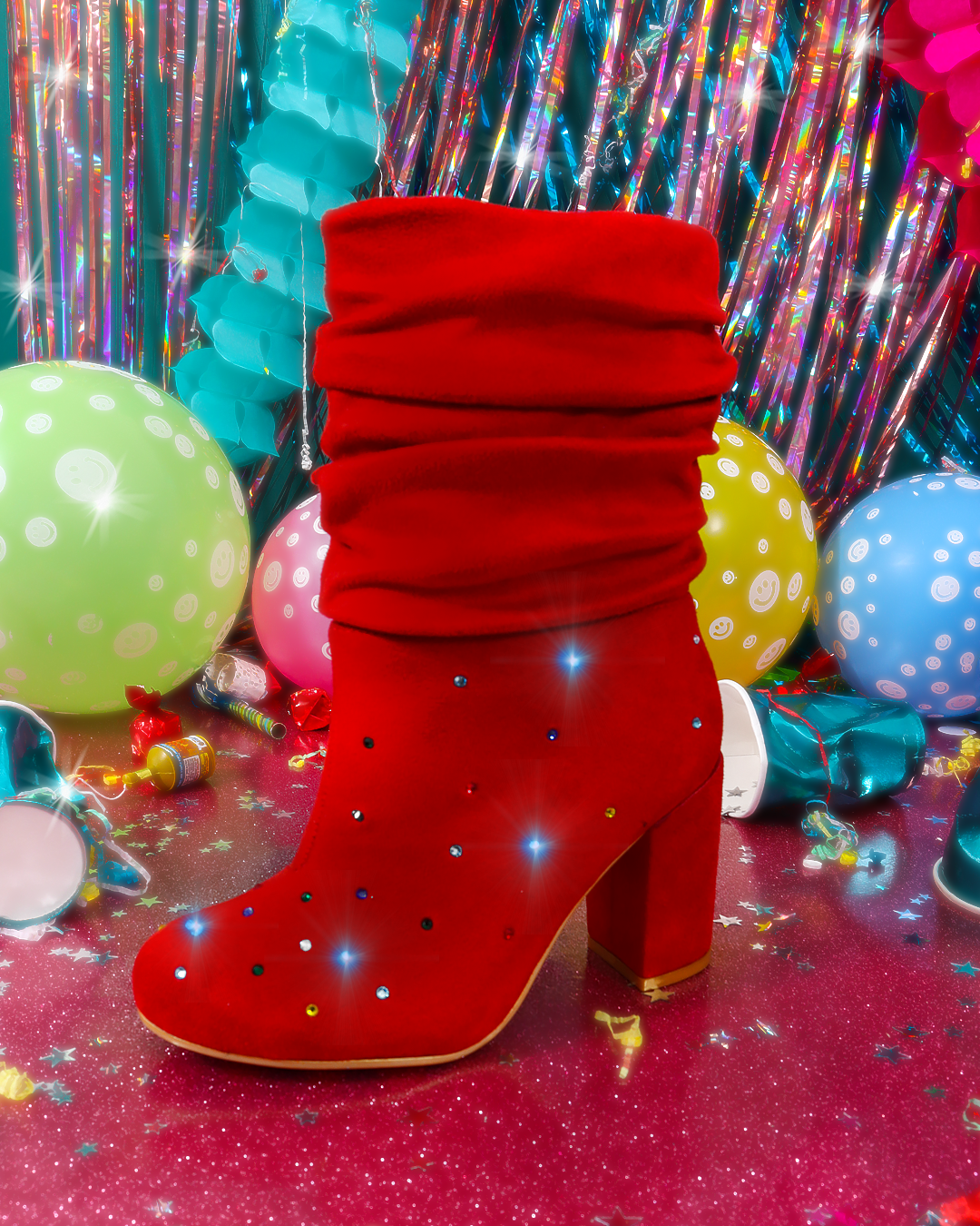 Glittering Gems High Heel Slouch Boots Irregular Choice
